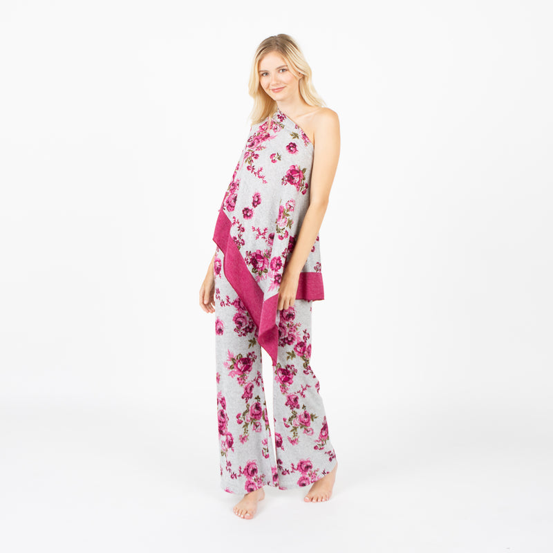 Paula Pant and Coverup Set in Heather Rose Floral