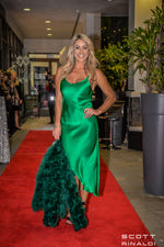Emerald Green Italian Silk Charmeuse Slip Dress