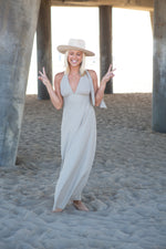 Beach Sand Solid Maxi Dress